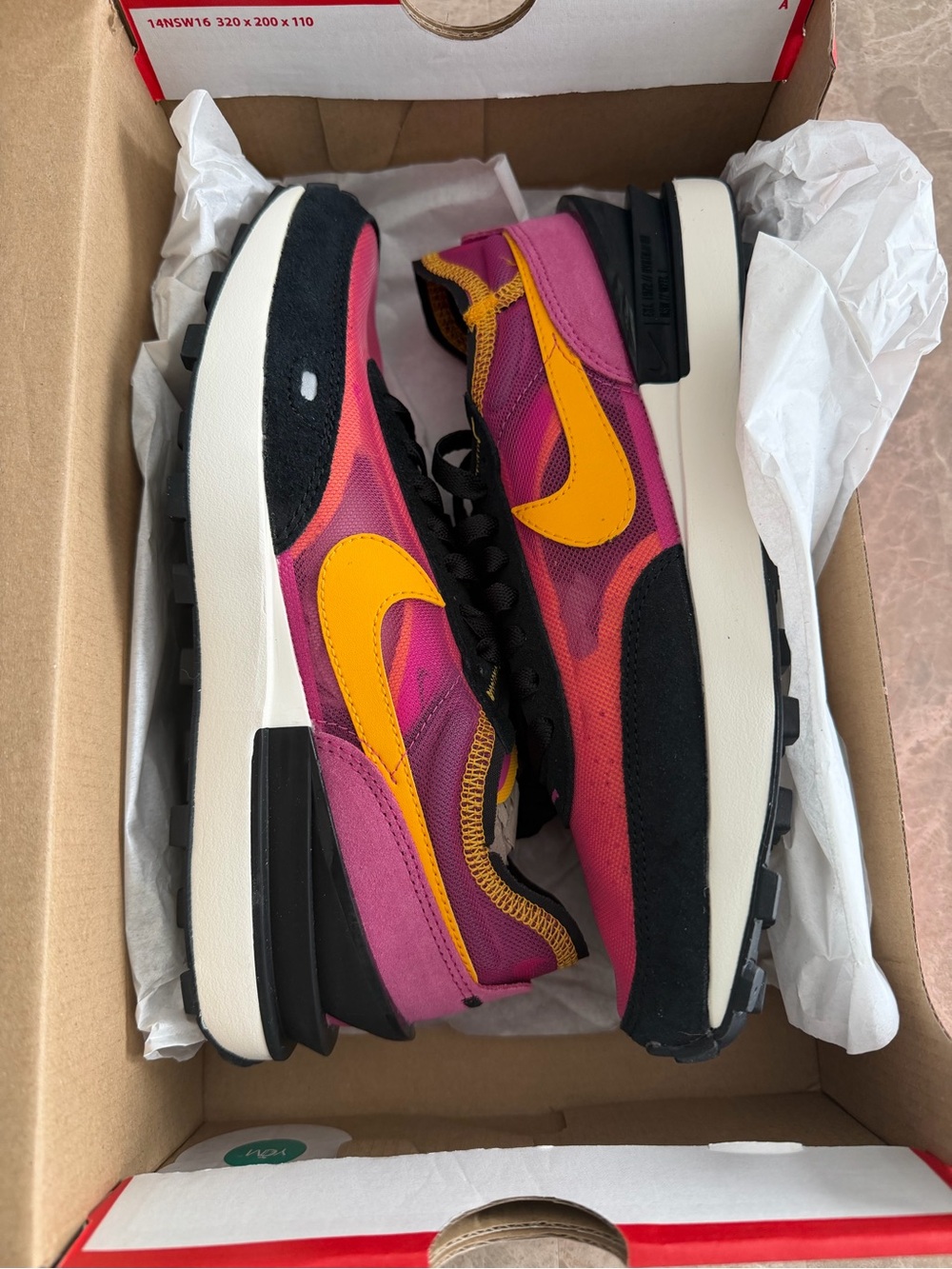 Nike Women's Magenta & Yellow Trail-Style Sneakers